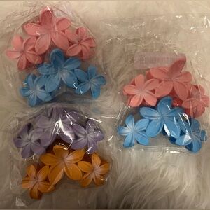 6 pcs flower hair claw